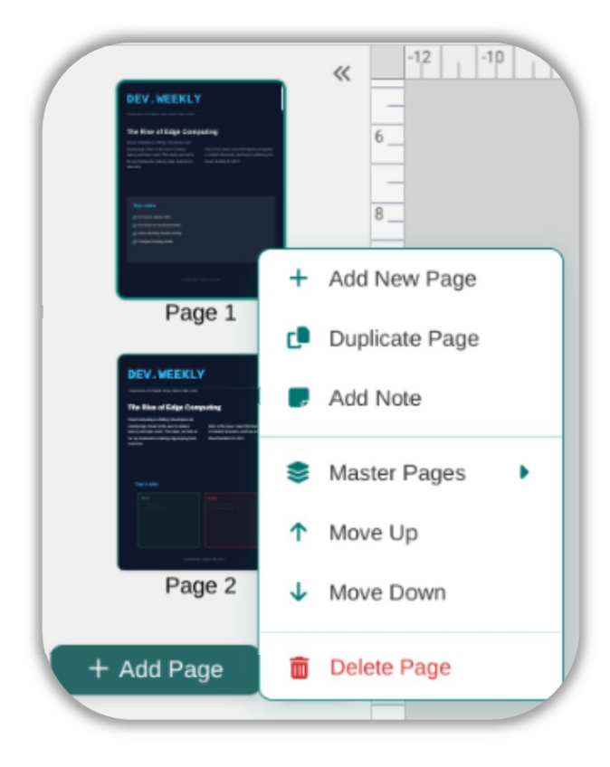 Sidebar Context Menus