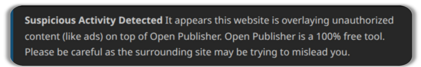 Legacy / Fallback of Default Suspicious Activity Detected Dialog