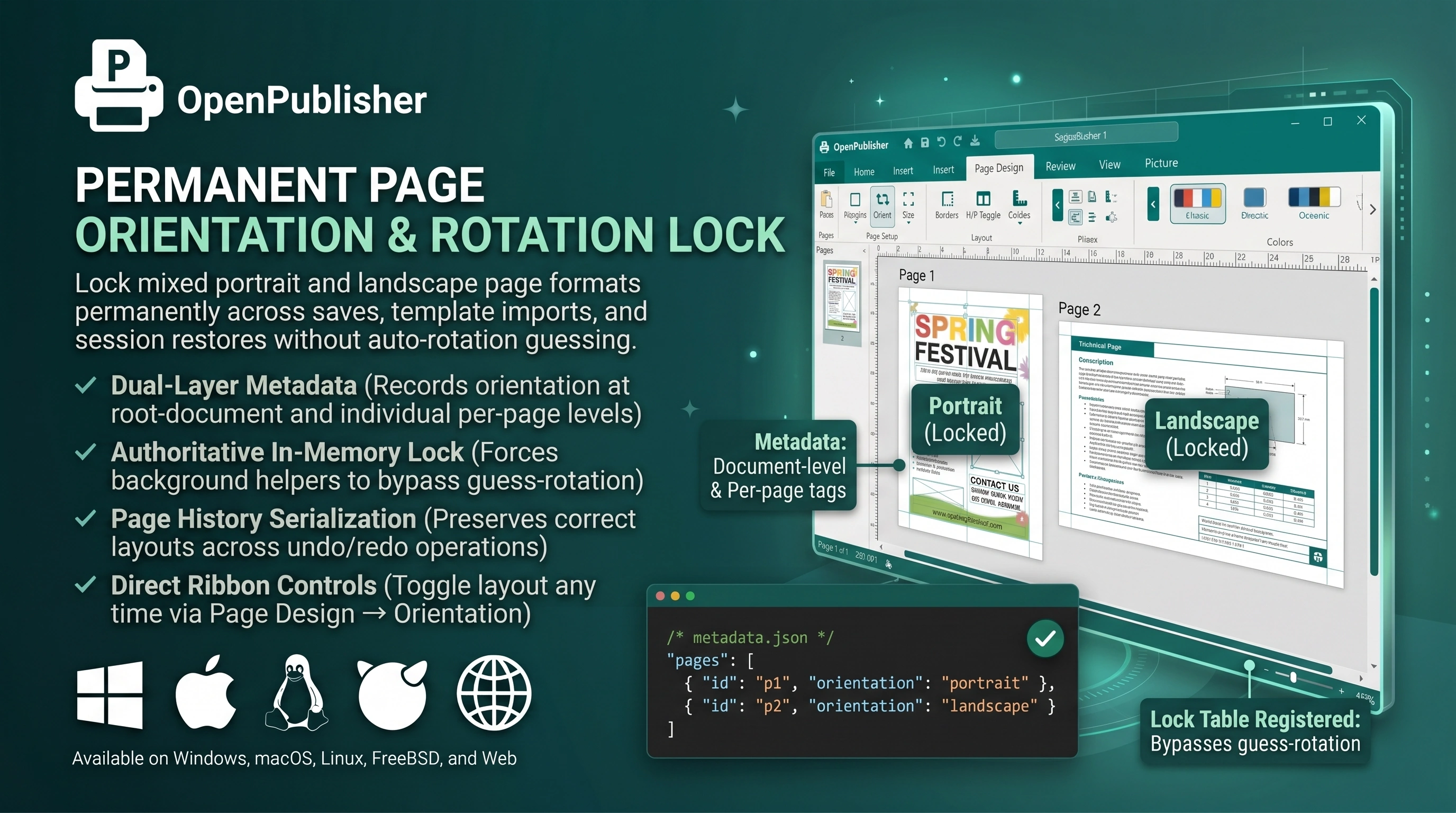 op PermanentPageOrientationAndRotationLock